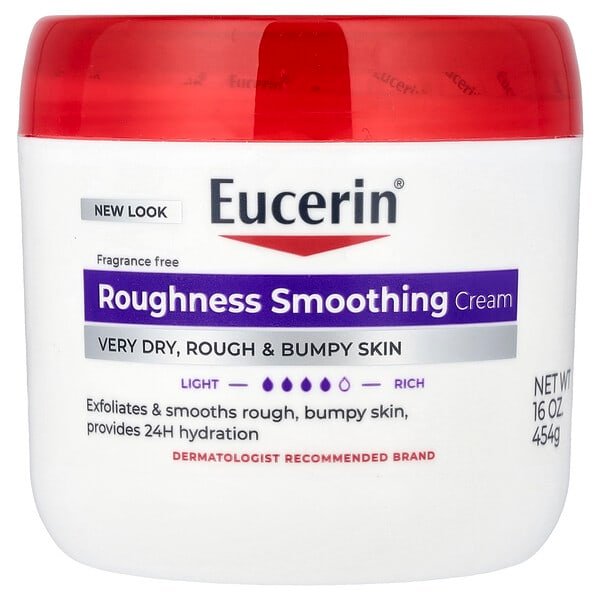 Roughness Smoothing Cream, Very Dry, Rough & Bumpy Skin, Fragrance-Free, 454 g (16 oz)