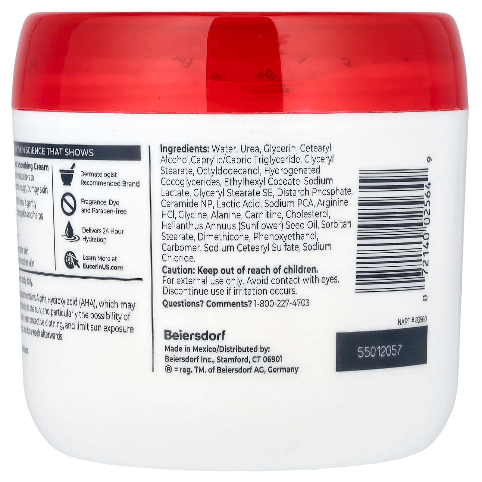 Roughness Smoothing Cream, Very Dry, Rough & Bumpy Skin, Fragrance-Free, 454 g (16 oz)
