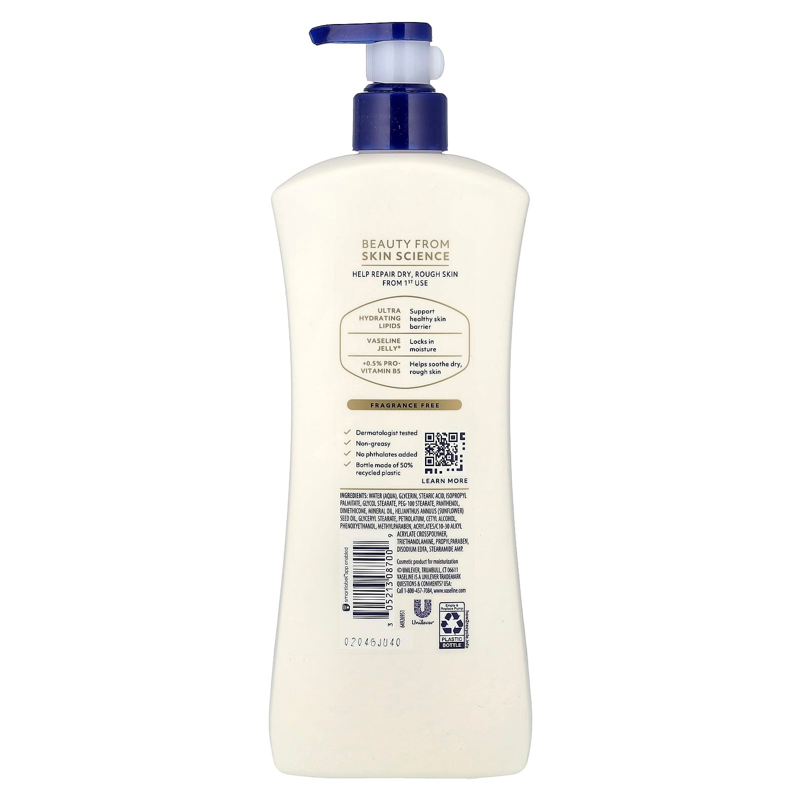 Vaseline, Intensive Care™, Advanced Repair Lotion, Unscented, 20.3 fl oz (600 ml)