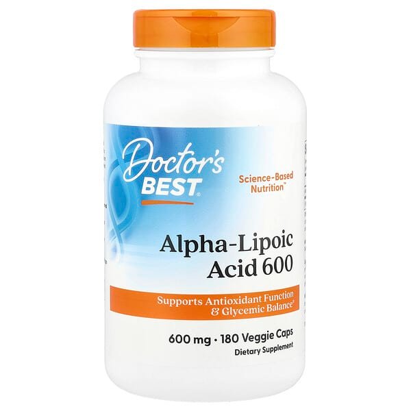 Doctor's Best, Alpha-Lipoic Acid 600, 600 mg, 180 Veg Caps