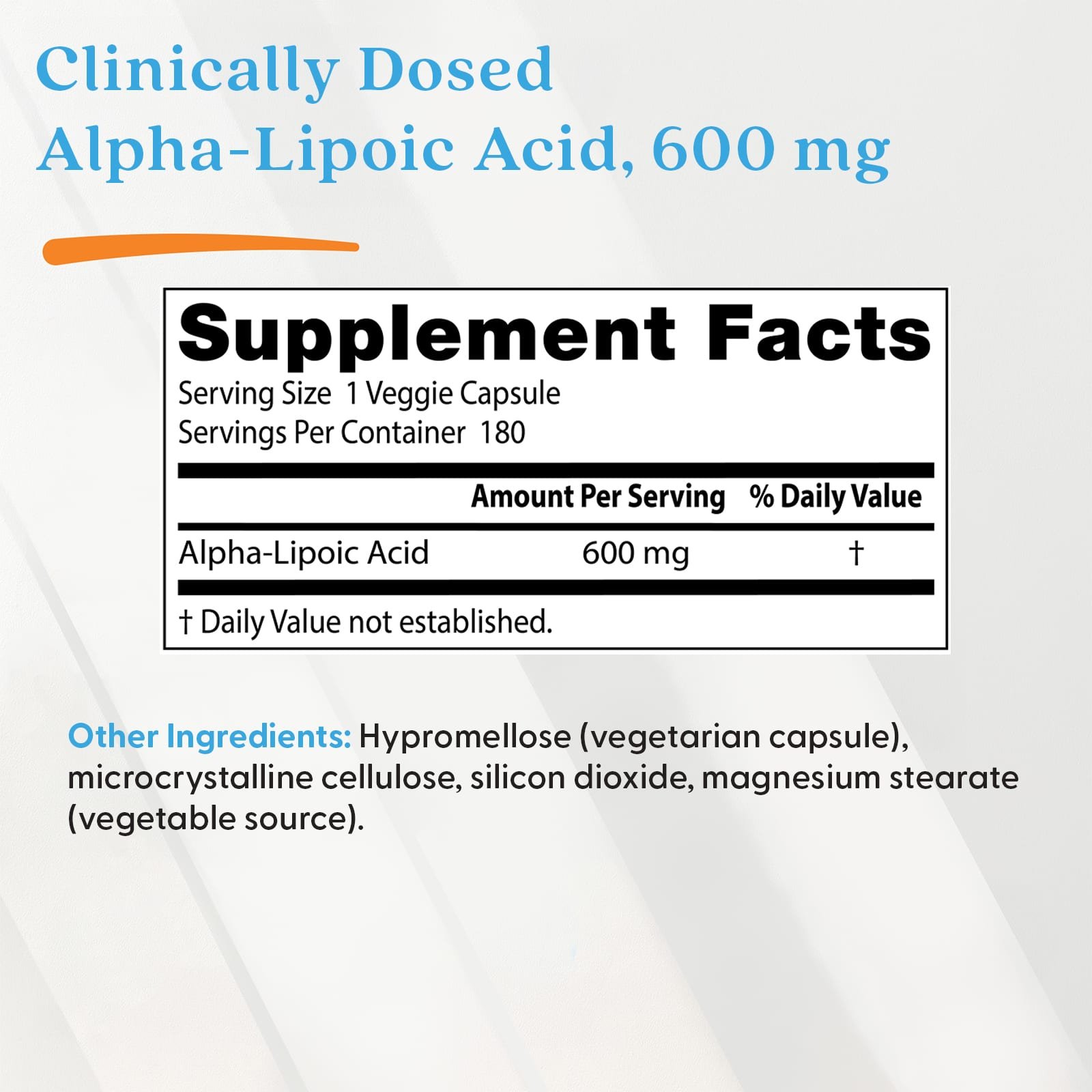 Doctor's Best, Alpha-Lipoic Acid 600, 600 mg, 180 Veg Caps
