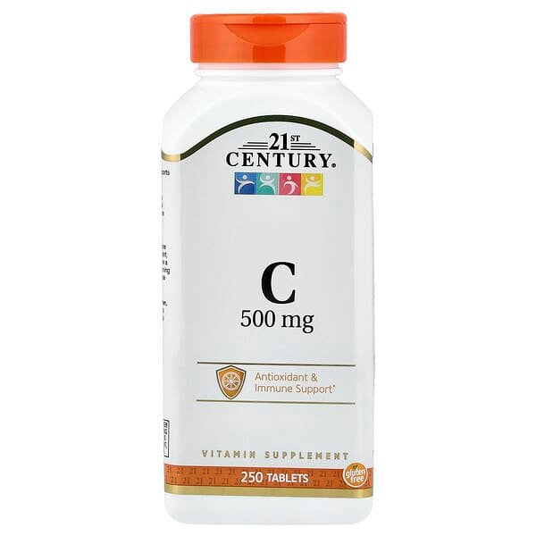 21st Century, Vitamin C, 500 mg, 250 Tablets
