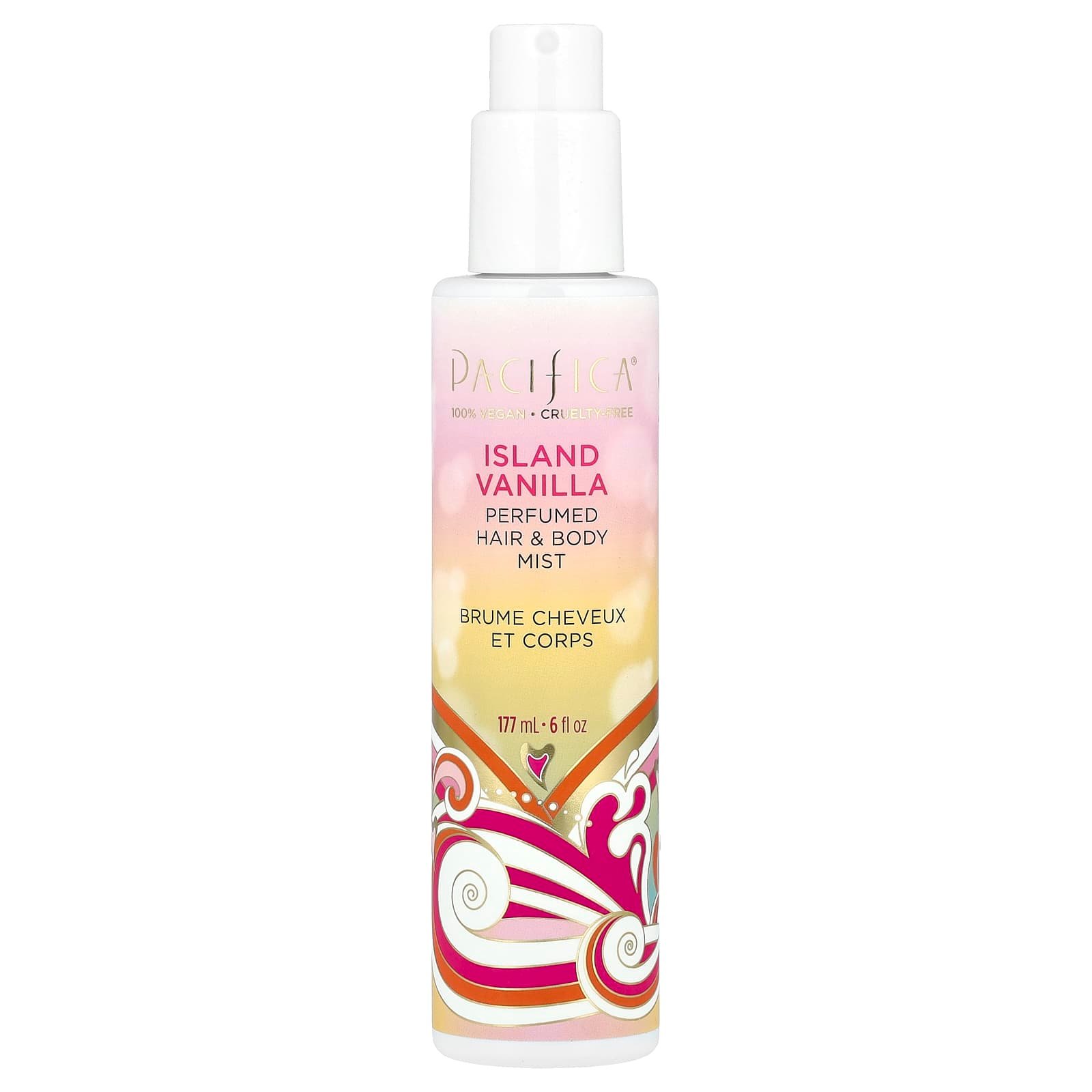 Pacifica, Perfumed Hair & Body Mist, Island Vanilla, 6 fl oz (177 ml)