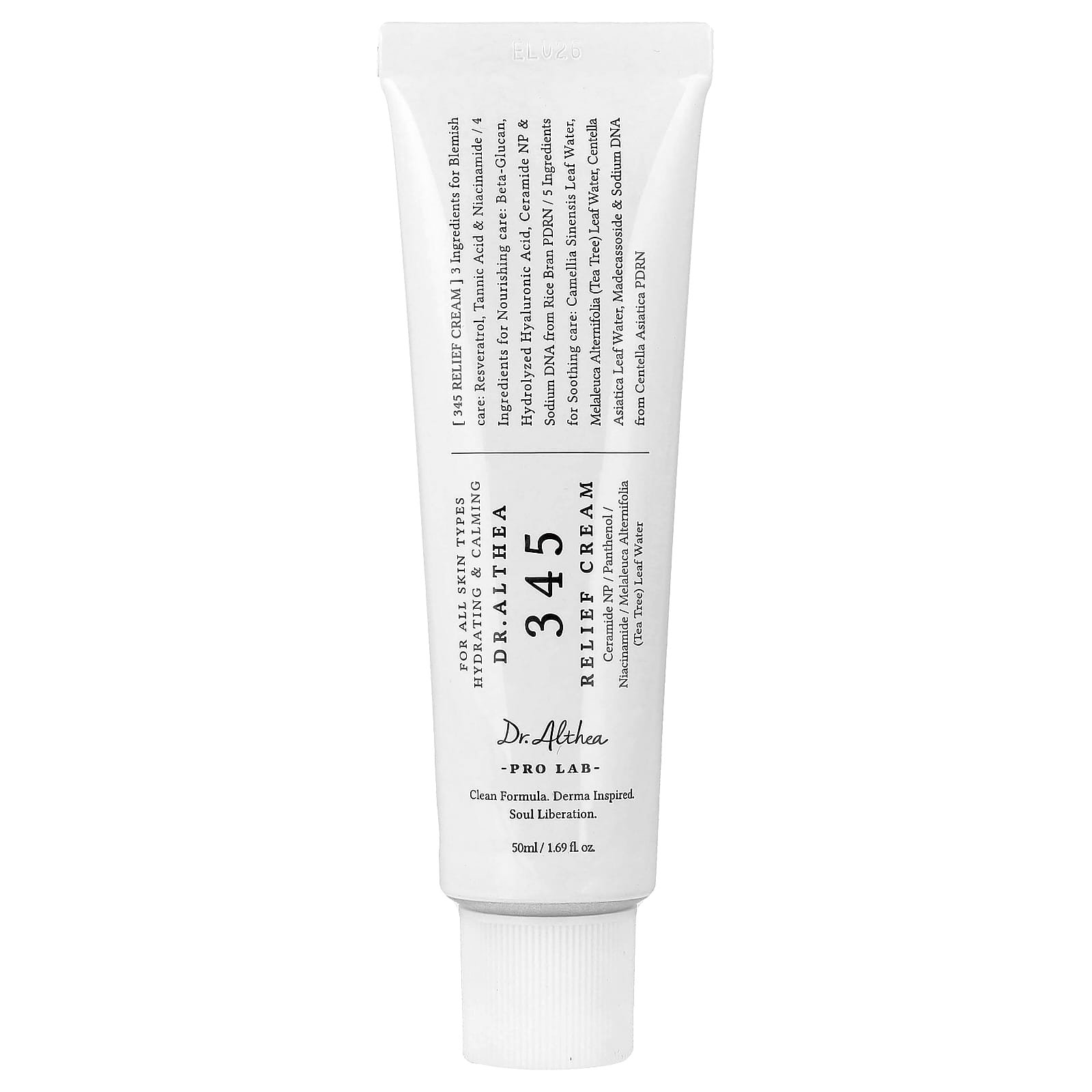 Dr. Althea, 345 Relief Cream, For All Skin Types, 50 ml (1.69 fl oz)