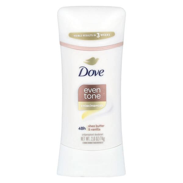 Dove, Even Tone + Niacinamide, Antiperspirant Deodorant, Shea Butter & Vanilla, 2.6 oz (74 g)