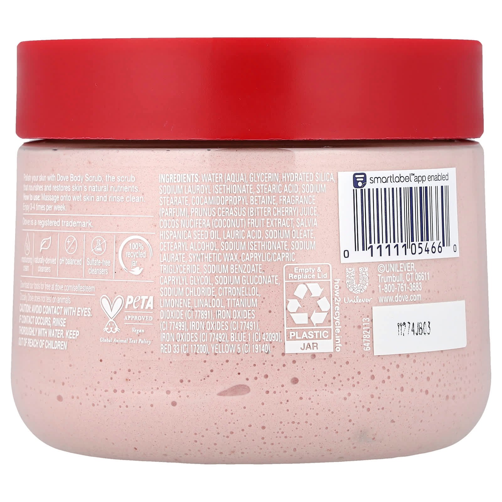 Dove, Body Scrub, Crushed Cherries & Chia Milk, 15 oz (425 g)