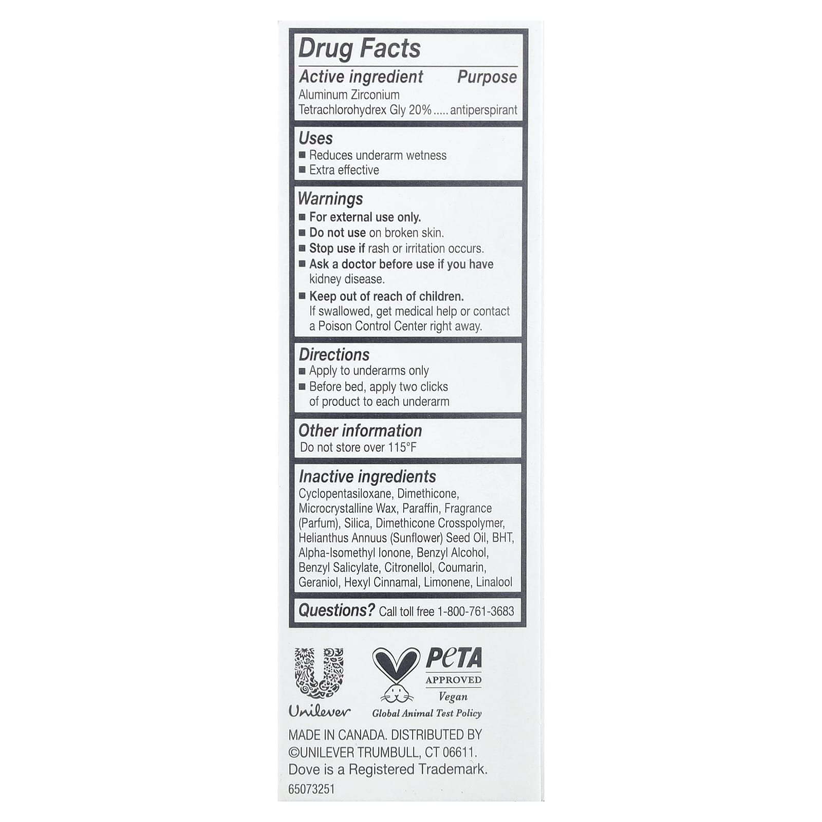 Dove, Clinical + Care, Anti-perspirant Deodorant, Cool Essentials, 1.7 oz (48 g)