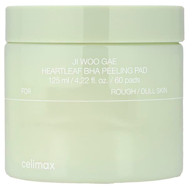 Celimax, Ji Woo GAE Heartleaf BHA Peeling Pad, 60 Pads, 4.22 fl oz (125 ml)