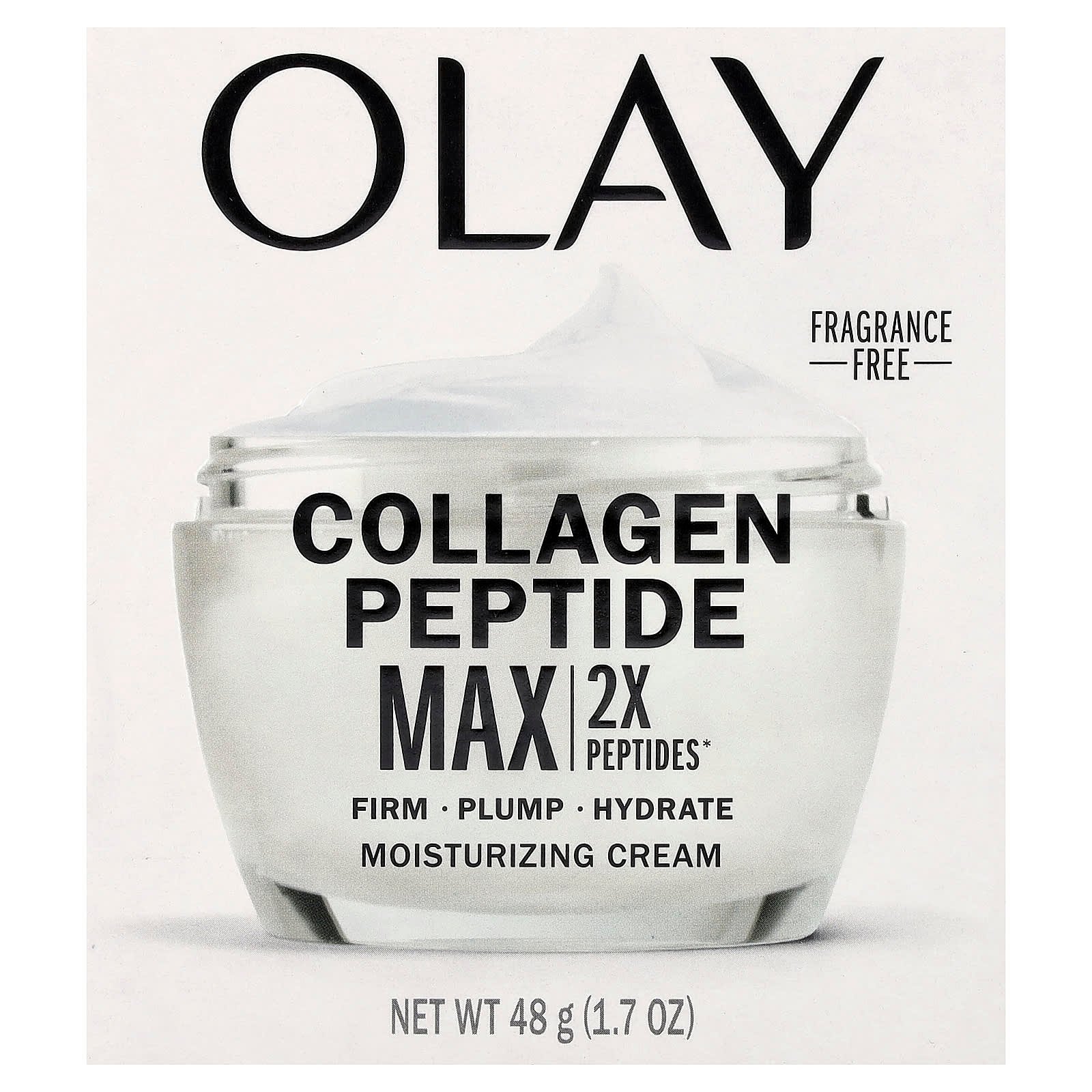 Olay, Collagen Peptide Max, Moisturising Cream, Fragrance-Free, 48 g (1.7 oz)