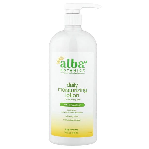 Alba Botanica, Daily Moisturising Lotion, Normal to Dry Skin, Fragrance-Free, 946 ml (32 fl oz)