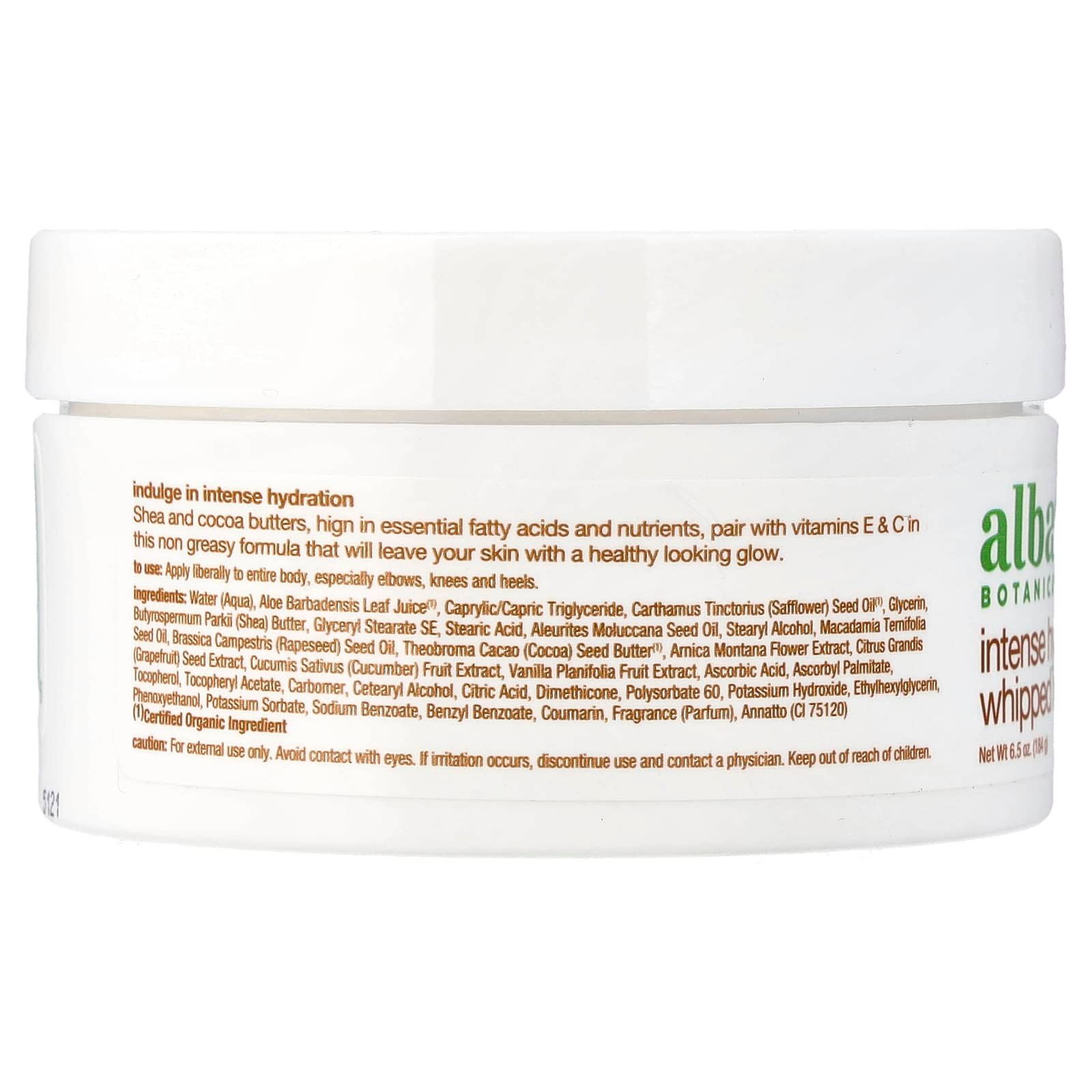 Alba Botanica, Intense Hydration Whipped Body Butter, 6.5 oz (184 g)