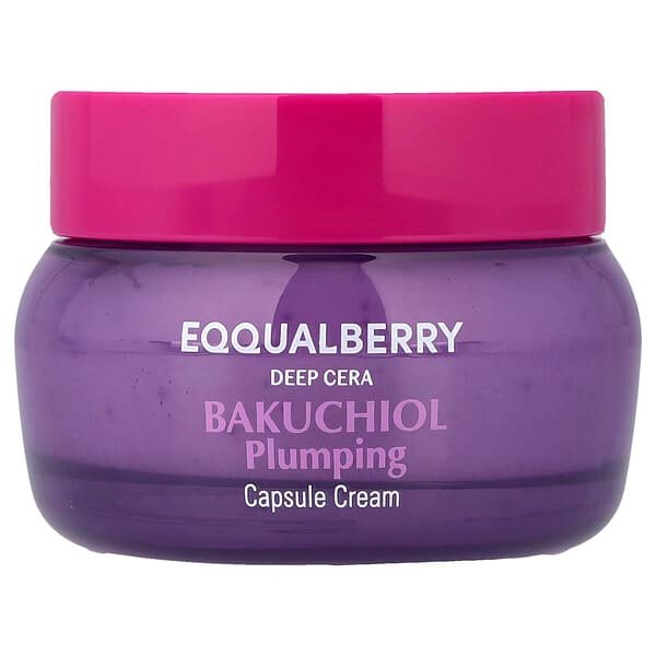 EQQUALBERRY, Deep Cera, Bakuchiol Plumping Capsule Cream, 50 ml (1.69 fl oz)
