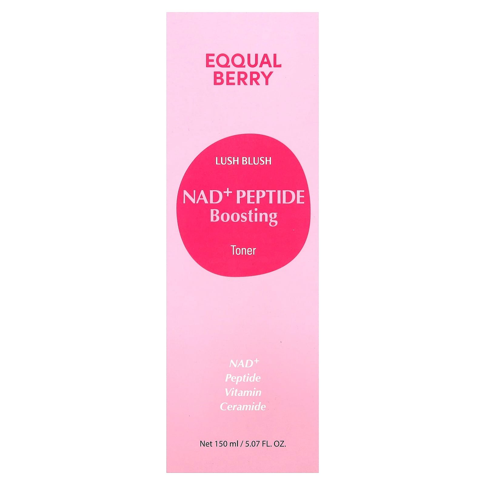EQQUALBERRY, Lip Cheek Tint, Nad+ Peptide Boosting Toner, 150 ml (5.07 fl oz)