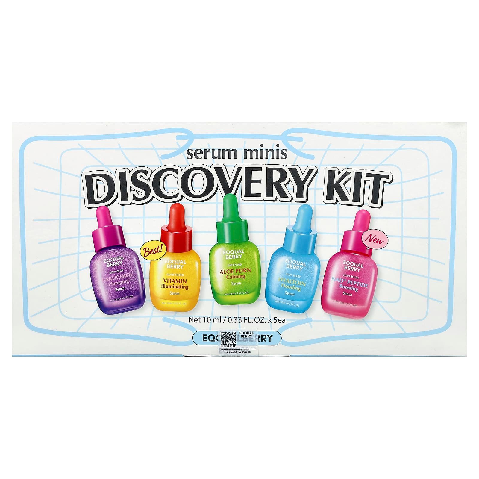 EQQUALBERRY, Serum Minis, Discovery Kit, 5 Piece Kit