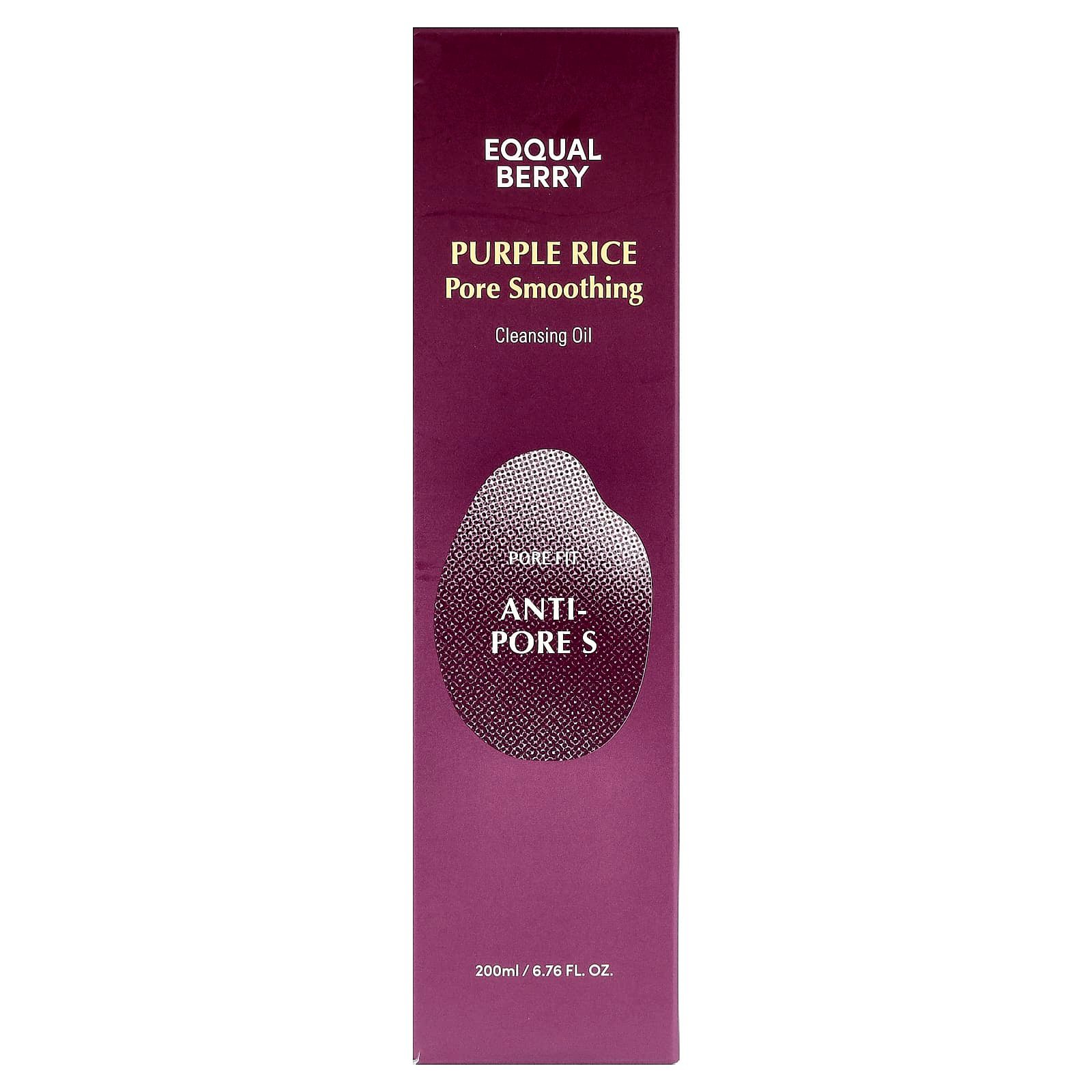 EQQUALBERRY, Purple Rice Pore Smoothing, Cleansing Oil , 6.76 fl oz (200 ml)