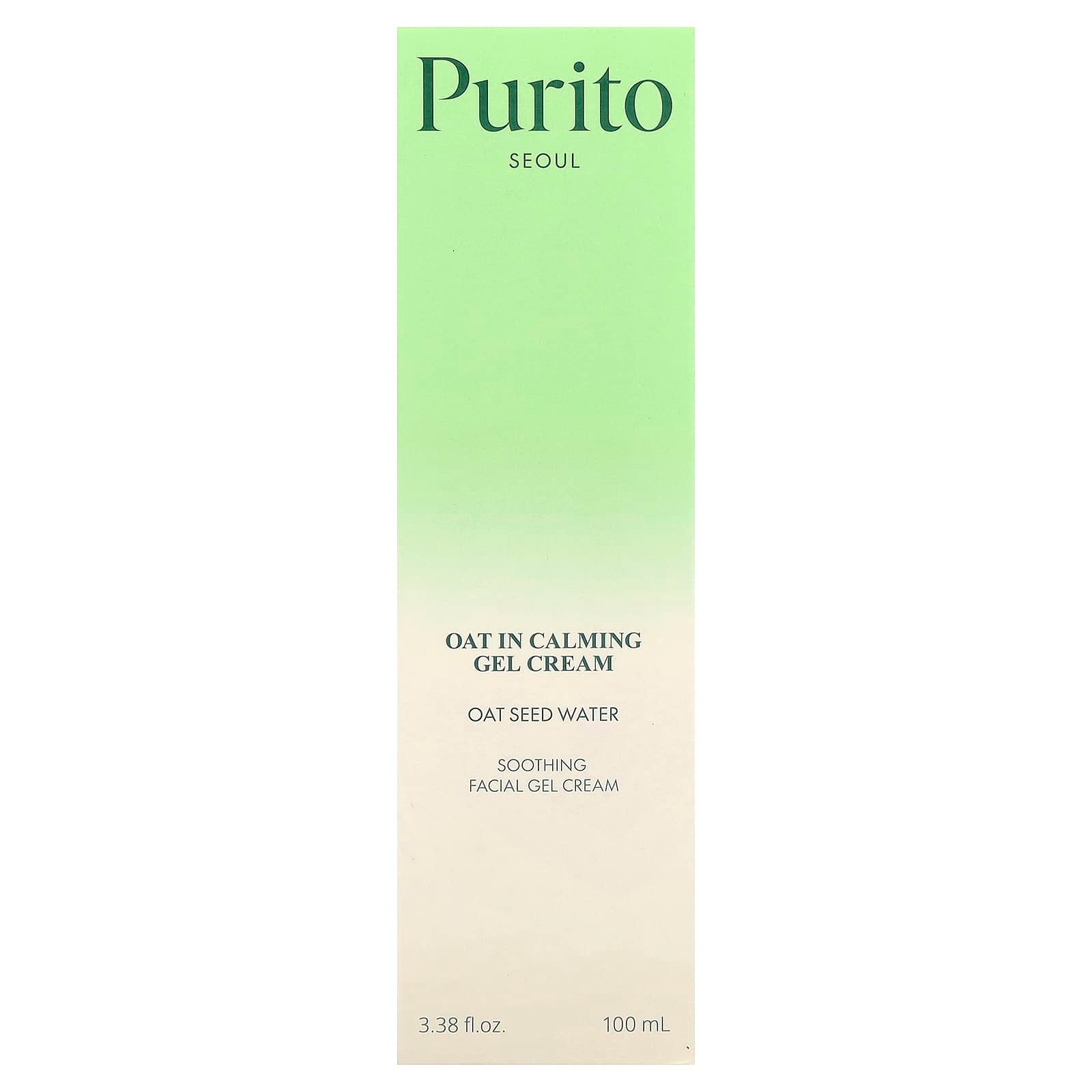 Purito, Oat-In Calming Gel Cream, 100 ml (3.38 fl oz)