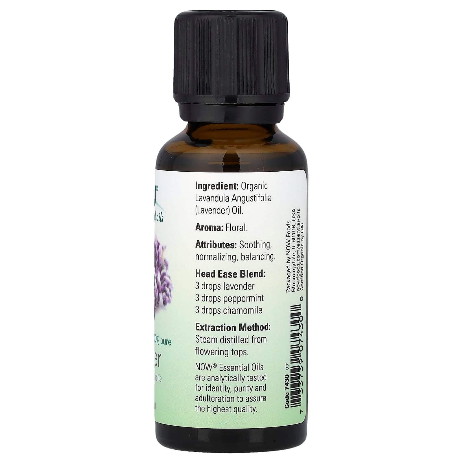 NOW Foods, Organic Essential Oils, Lavender, 1 fl oz (30 ml)